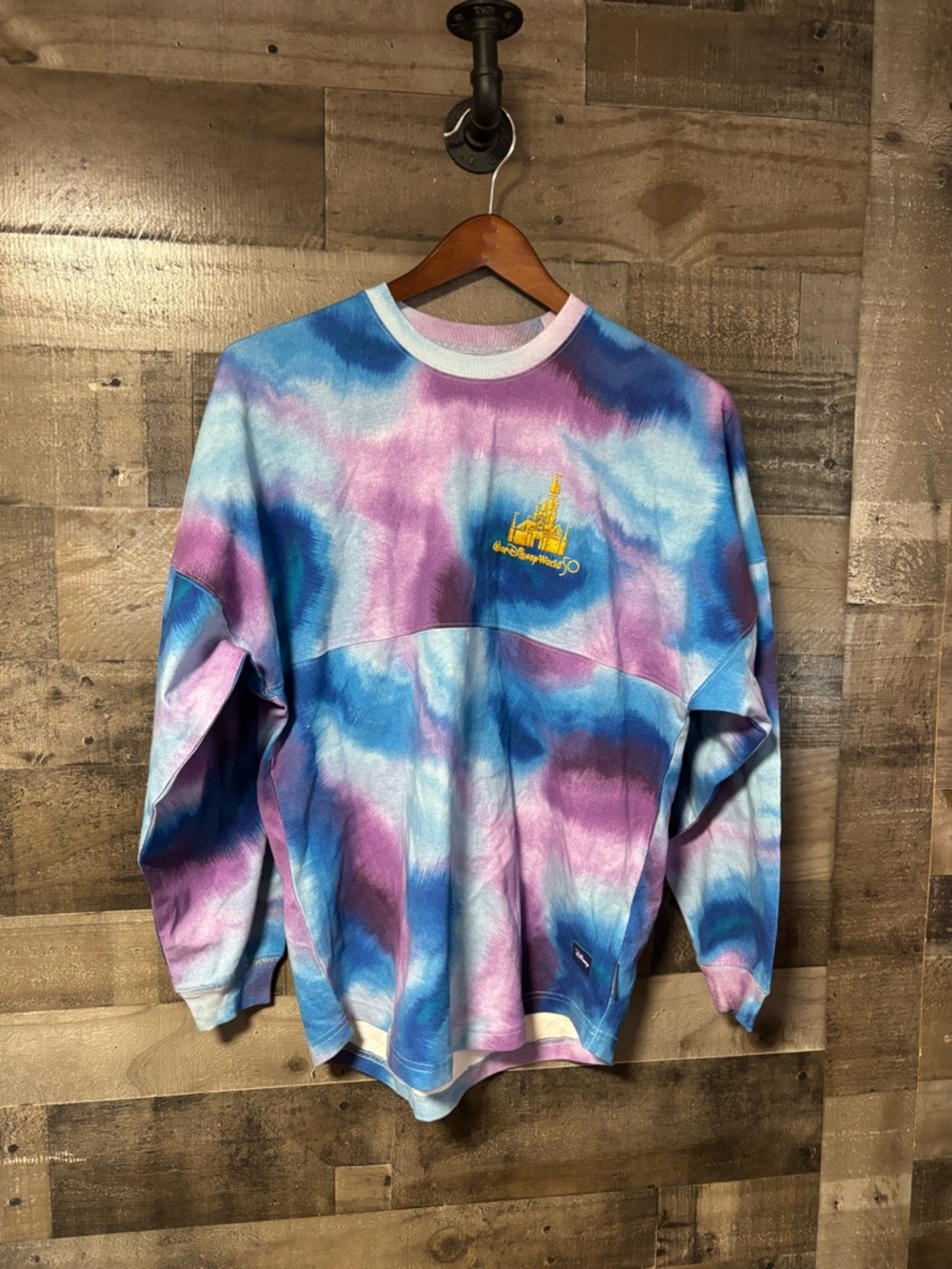 Blue & Purple Tie-Dye Long-Sleeve Spirit Jersey 50th Annv Disneyworld XS